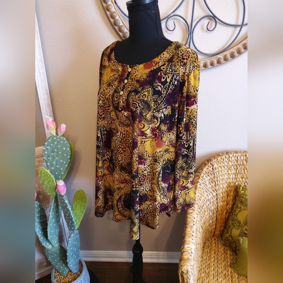 Jones Studio Multicolor Paisley Blouse - Picture 6 of 7